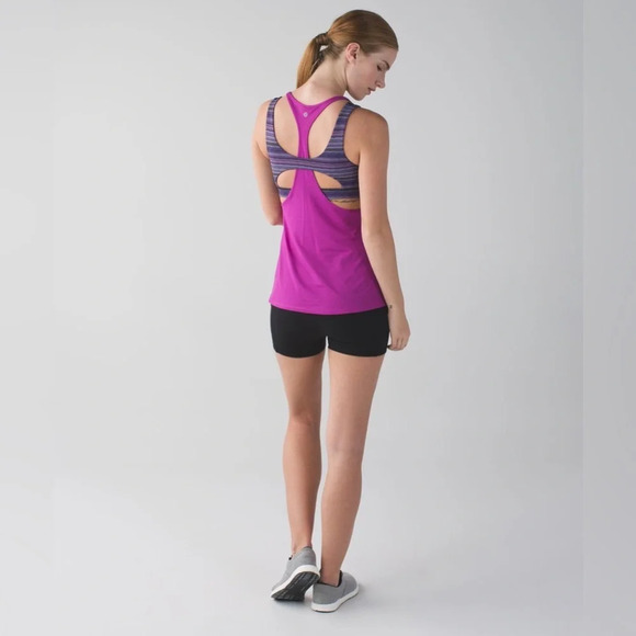Lululemon All Sport Support Tank/Bra Combo in Ultra Violet Size 2 - Picture 5 of 13